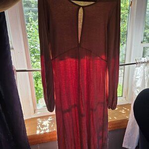 KEYHOLE MIDI DRESS- BOHO 70S